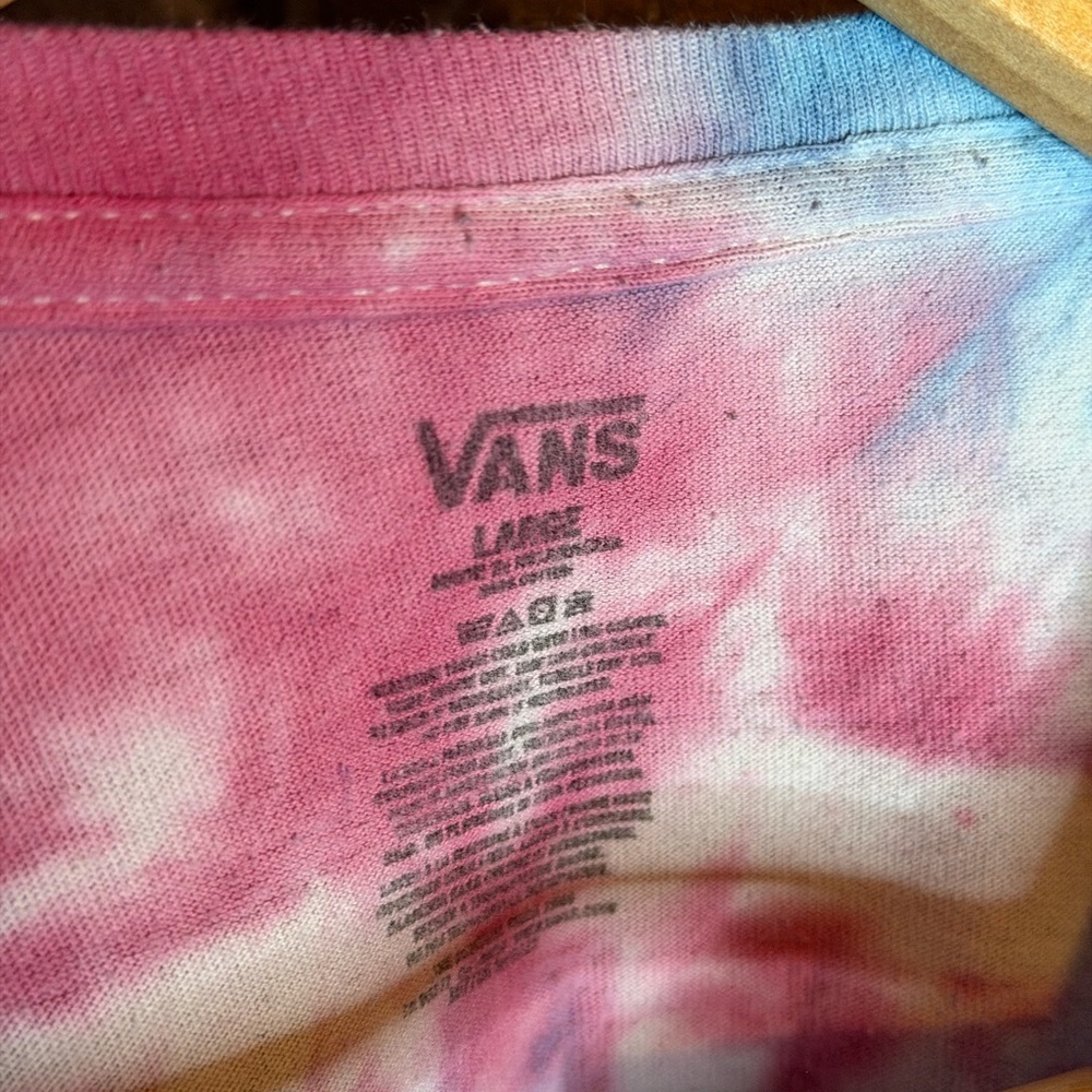 Vans Off The Wall Costa Mesa California Graphic Logo Custom Colorful Spiral Tee - Picture 4 of 7